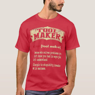 Camiseta Termo do dicionário do fabricante de ferramentas s