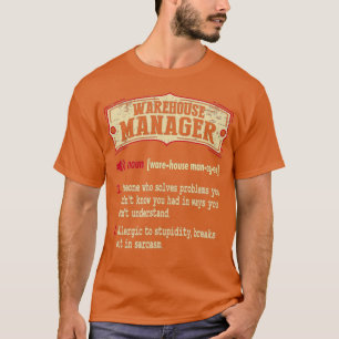 Camiseta Termo do dicionário do Warehouse Manager Sarcasti