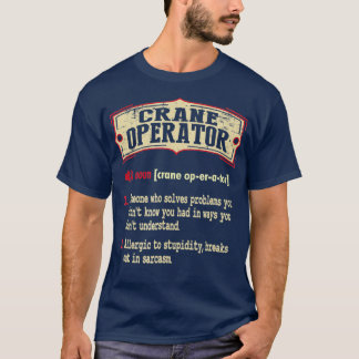 Camiseta Termo Sarcástico do Dicionário do Operador Crane