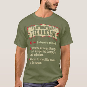 Camiseta Termo Sarcástico do dicionário técnico para automó