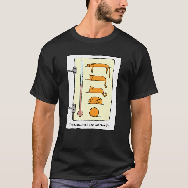 Camiseta Termômetro De Gato Para Divertimento E T - (Frente)