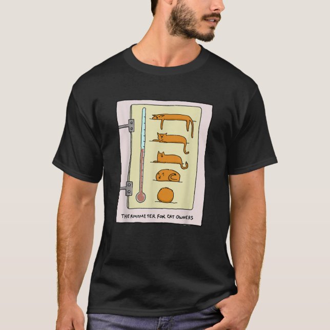 Camiseta Termômetro para gatos para diversão e presentes (Frente)