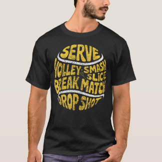 Camiseta Termos de Tênis Jogador de Tênis Jogando Tênis
