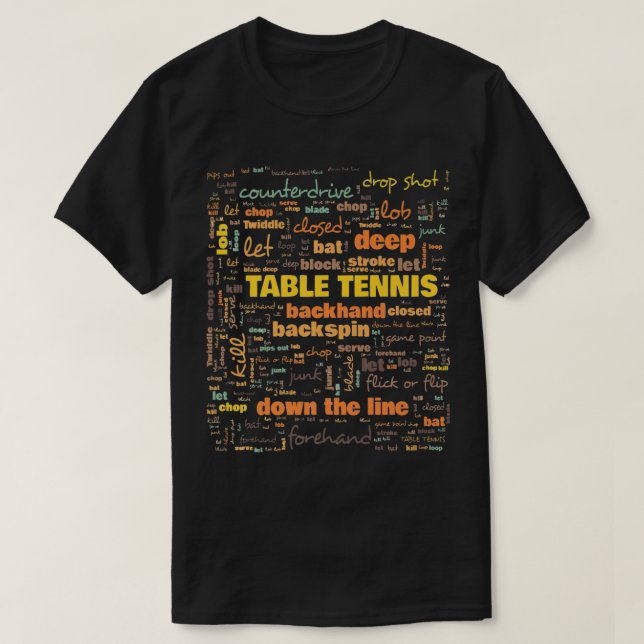 Camiseta Termos usados com frequência na terminologia do Tê (Frente do Design)
