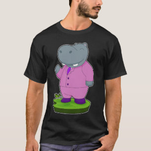 Camiseta Terno de noivo de hipopótamo casamento