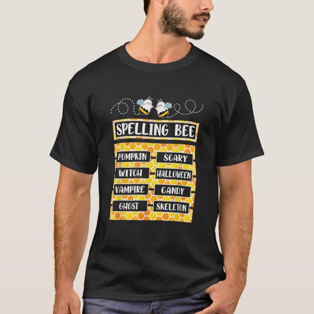 Camiseta Ternos de Halloween com Piadas de Ortografia Diver (Frente)