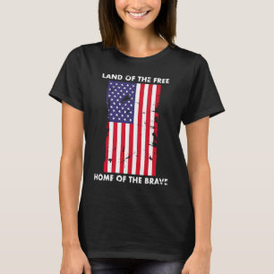 Camiseta Terra Americana Da Casa Livre Da Brave Flag Americ