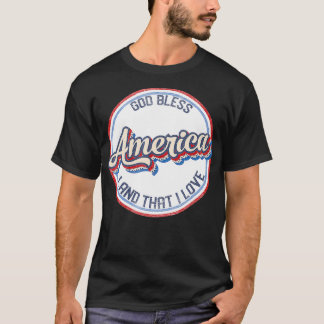 Camiseta Terra Americana Deus abençoe que eu amo feliz 4t