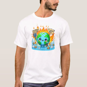 Camiseta Terra Chamada de Arte de Consciência das Mudanças