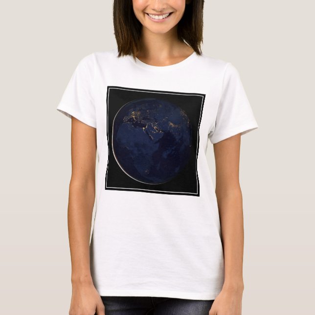 Camiseta Terra cheio com Luzes da Cidade (Frente)
