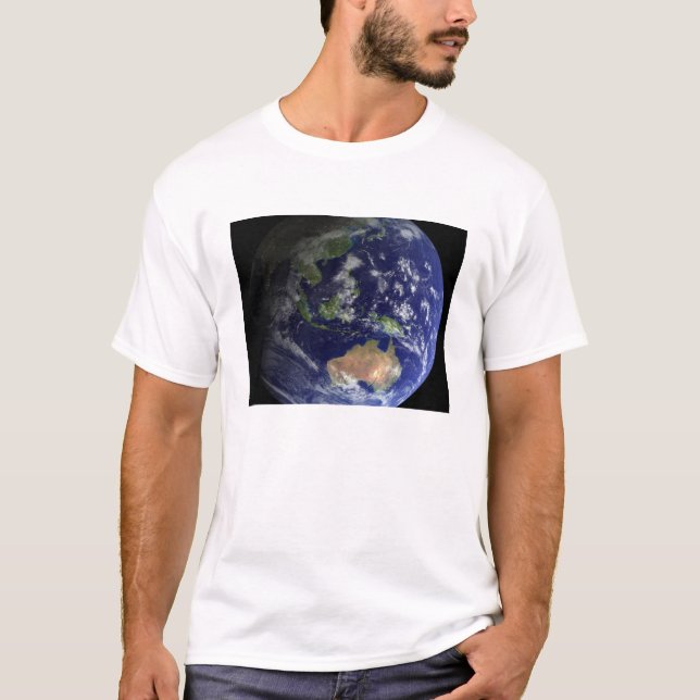 Camiseta Terra cheio do espaço mostrando a Austrália (Frente)
