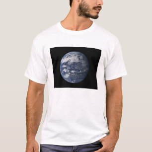Camiseta Terra completa centrada sobre o Oceano Pacífico