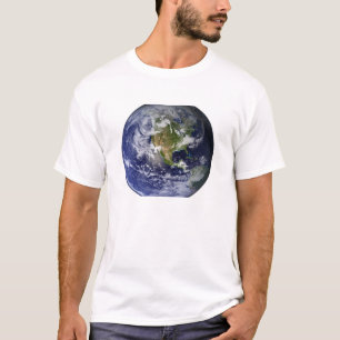 Camiseta Terra completa que mostra America do Norte