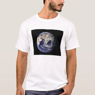 Camiseta Terra completa que mostra Europa e Ásia