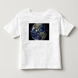 Camiseta Terra completa que mostra o norte e a Ámérica do