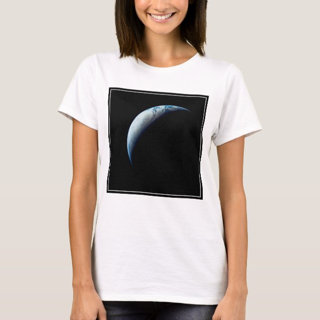 Camiseta Terra Crescente Tirada Da Missão Apollo 4. 2 (Frente)
