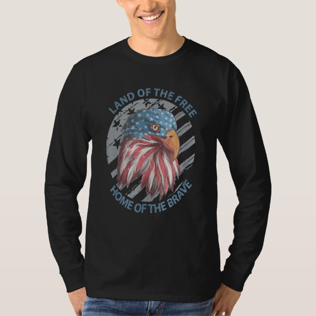 Camiseta Terra Da Águia Americana Da Casa Livre Da Br (Frente)