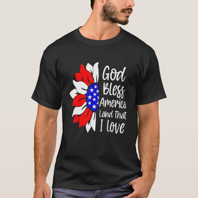 Camiseta Terra Da América deus abençoe Que Eu Amo Em 4 De J (Frente)
