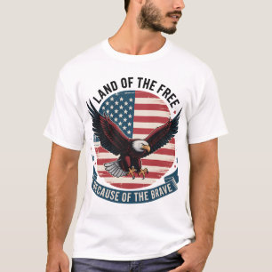 Camiseta Terra da Arte Livre Patriótica da Águia