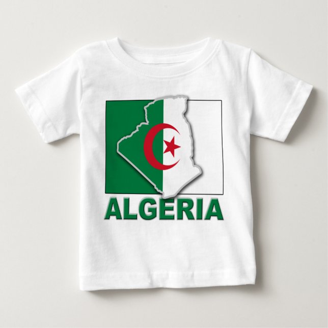 Camiseta Terra da bandeira de Argélia (Frente)