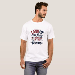 Camiseta Terra da Casa Livre da Camisa-T Brave EUA