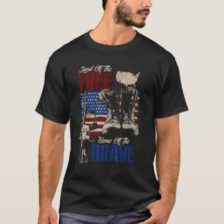 Camiseta Terra da Casa Livre de Brave Veteranos Americanos 