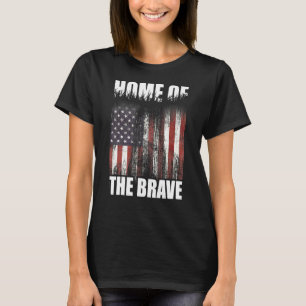 Camiseta Terra Da Casa Livre Do Brave 4 De Julho
