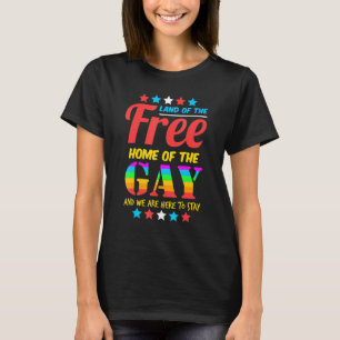 Camiseta Terra Da Casa Livre Do Gay Lgbtq 4 De Julho