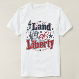 Camiseta Terra da Liberdade – Patriótico 4 de Julho