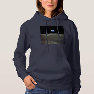 Camiseta Terra da Lua no Espaço Negro: Nascer da Terra