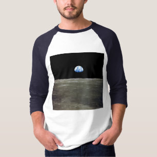Camiseta Terra da Lua no Espaço Negro: Terra