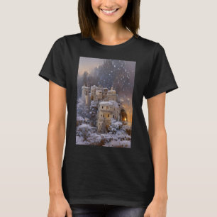 Camiseta Terra de inverno, Castelo de Neve, Pintura do Cast