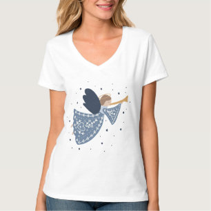 Camiseta Terra de paz personalizada do Natal Angel