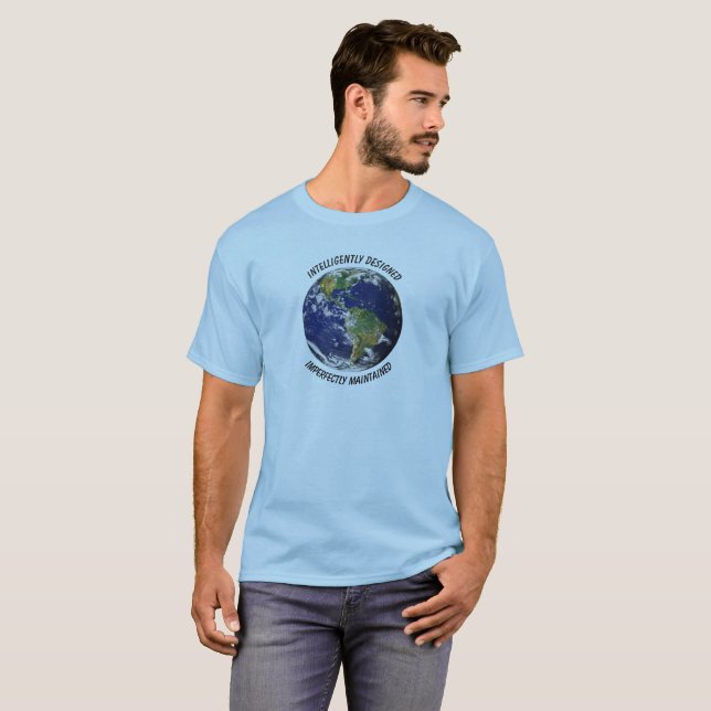 Camiseta Terra desenhada de forma inteligente (Frente Completa)