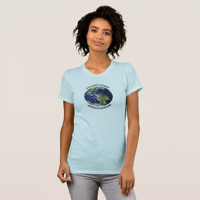 Camiseta Terra desenhada de forma inteligente (Frente Completa)