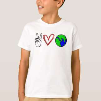 Camiseta Terra do amor da paz do Dia da Terra