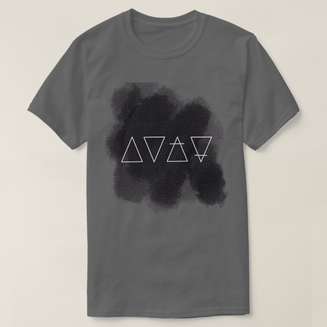 Camiseta Terra do ar da água de incêndio (Frente do Design)
