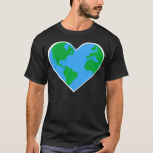 Camiseta Terra do Coração Dia da Terra 2021 Planeta Ambient