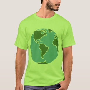 Camiseta Terra do planeta do delírio de Kawaii