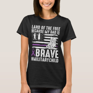 Camiseta Terra Do Porque Pai Corajoso Orgulhoso Filho Milit