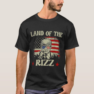 Camiseta Terra Do Rizz Patriótico Divertido Trump 4 De Julh