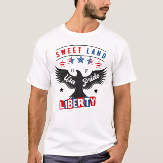 Camiseta Terra Doce Da Liberdade Do Orgulho Dos Eua