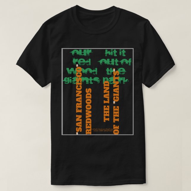 CAMISETA TERRA DOS GIGANTES DE REDWOOD (Frente do Design)