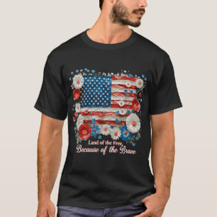Camiseta Terra dos Grátis por causa do bravo 4 de julho