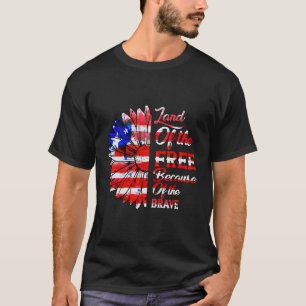 Camiseta Terra Dos Gratuitos Por Causa Do Bravo 4 De Julho