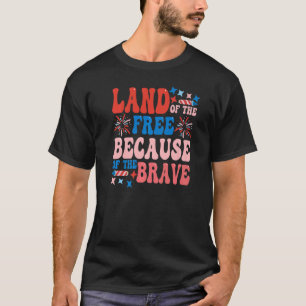 Camiseta Terra dos Gratuitos Por Causa Dos Brave Fireworks