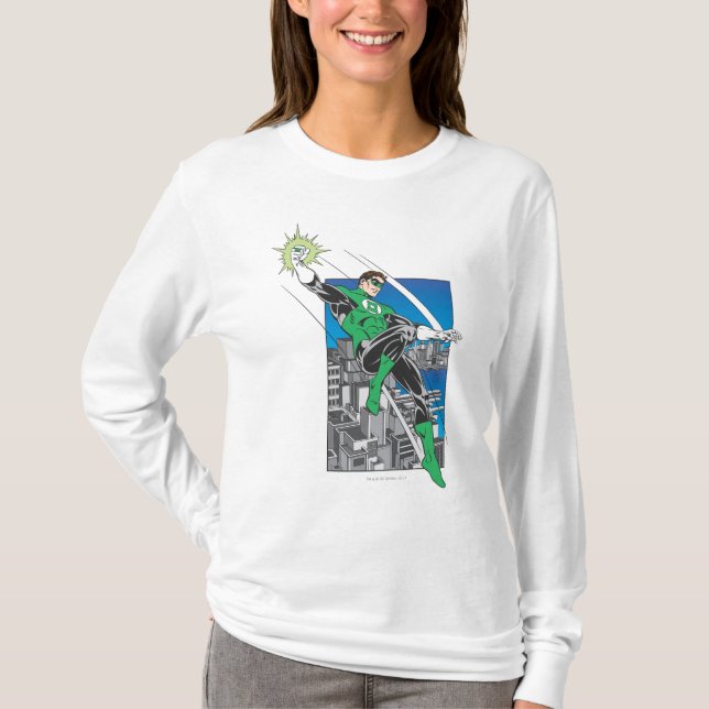 Camiseta Terra dos Lanternas Verdes na Cidade (Frente)