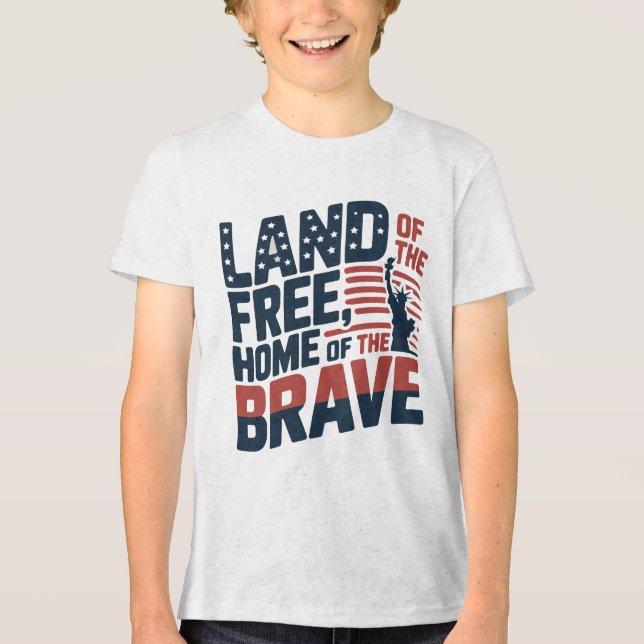 Camiseta Terra dos Libertos, Casa dos Bravos - 4 de julho (Frente)