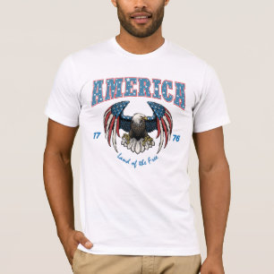 Camiseta Terra dos Libertos da América, 4 de julho de 1776