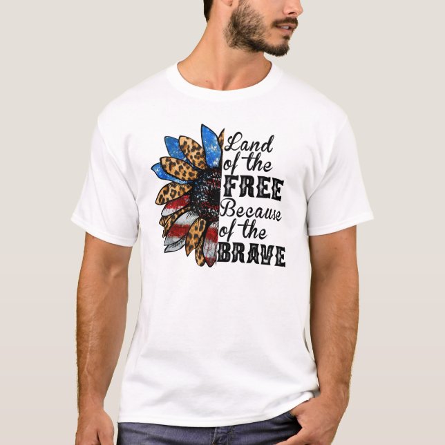 Camiseta Terra dos Libertos de Girassol Por Causa do Brave (Frente)